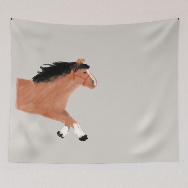 Item preview, Brown Horse Running Paint Illustration designed and sold by WASHINGMACHINE’s vacation.