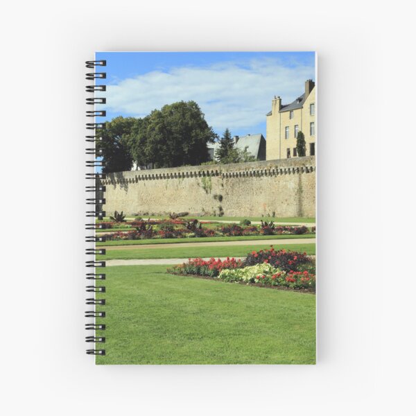www.lizgarnett.com - Vannes city walls, Britany, France Spiral Notebook