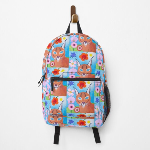 Item preview, Tropical long eared cat with blue eyes with flowers designed and sold by Rebekah Gavra.