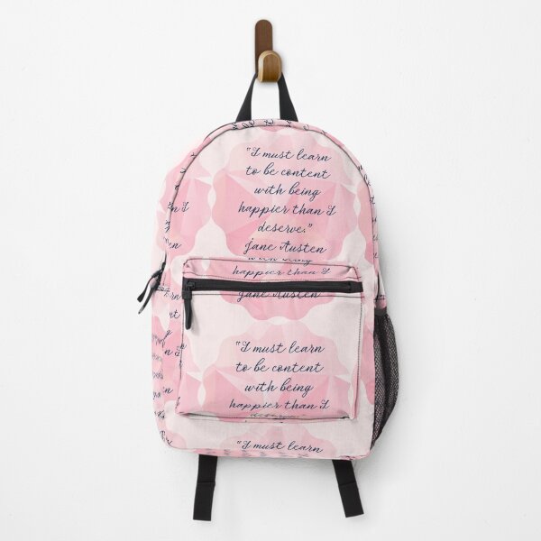 Item preview, Jane Austen Quote on Contentment Happier Than I Deserve designed and sold by RTee27.