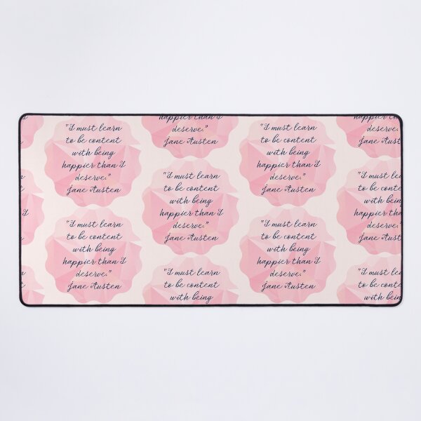 Item preview,  Jane Austen Quote on Contentment Happier Than I Deserve designed and sold by RTee27.