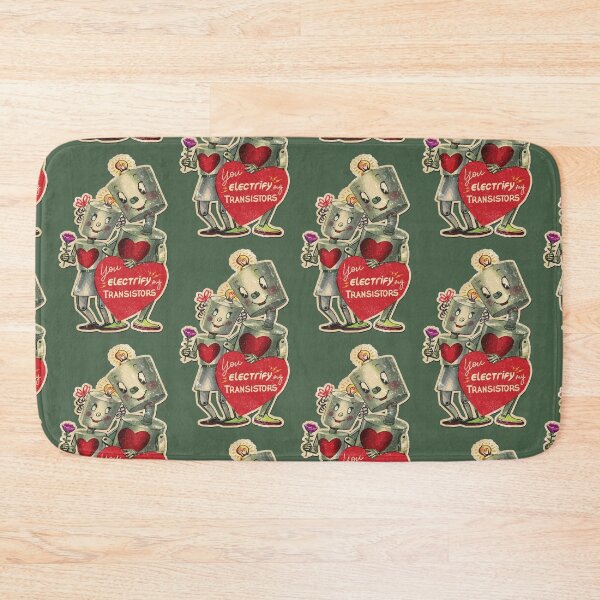 Item preview, Robots in Love - Valentine’s Day! You Electrify My Transistors (Robots Only) - Vintage design designed and sold by RetroTeeStudio.