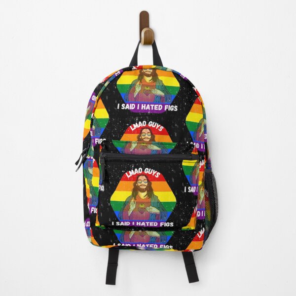Item preview, LMAO Guys I Said I Hated Figs LGBT Jesus Meme Pride Colors Grunge Effect In Black designed and sold by LuckyKermit.