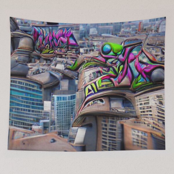 Item preview, City in graffiti style Art Work. designed and sold by Sloyar.