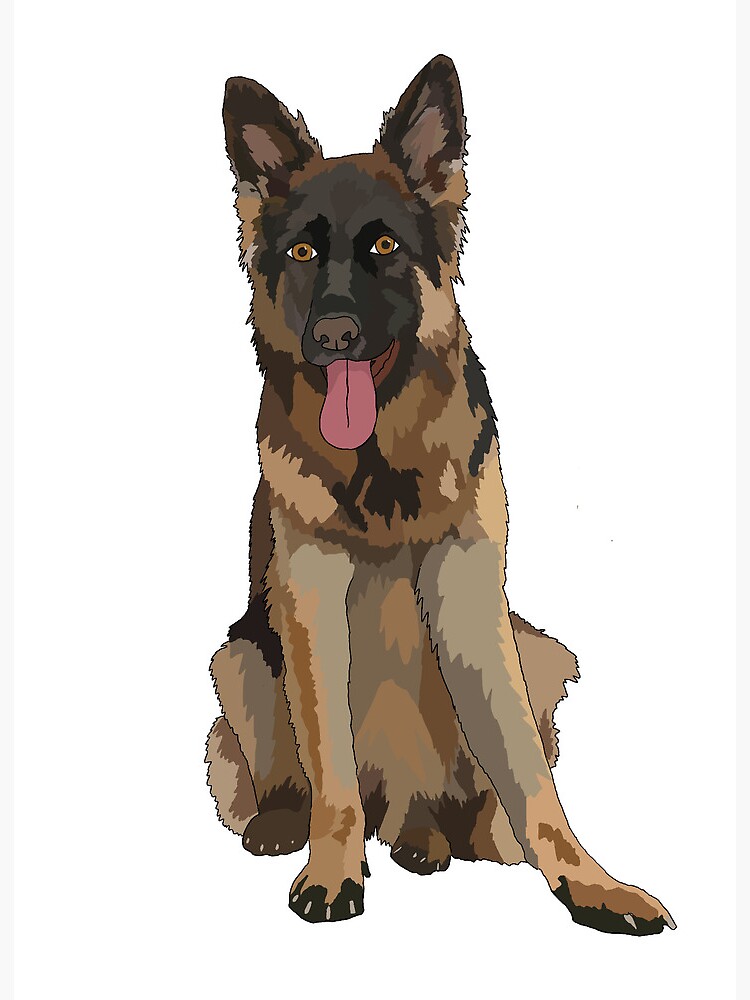 German Shepherd Car Pillows Set of 2 - Watercolor
