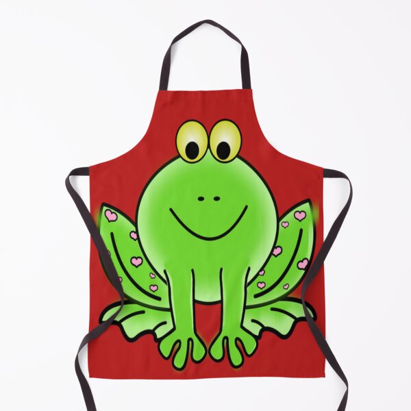 Item preview, Green Valentine Frog Smiling with Pink Hearts designed and sold by CheeryDK.