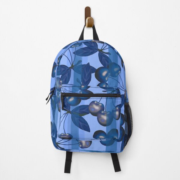 Item preview, Delicious cherries in striped fashion blue, art by Miguel Matos Official designed and sold by MiguelMatosArt.