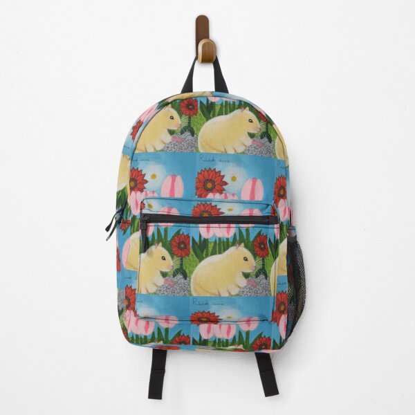 Item preview, Syrian hamster with pink tulips designed and sold by Rebekah Gavra.