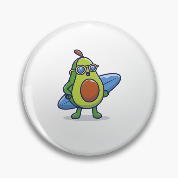 Item preview, Cute Avocado With Surfboard designed and sold by Haxino.