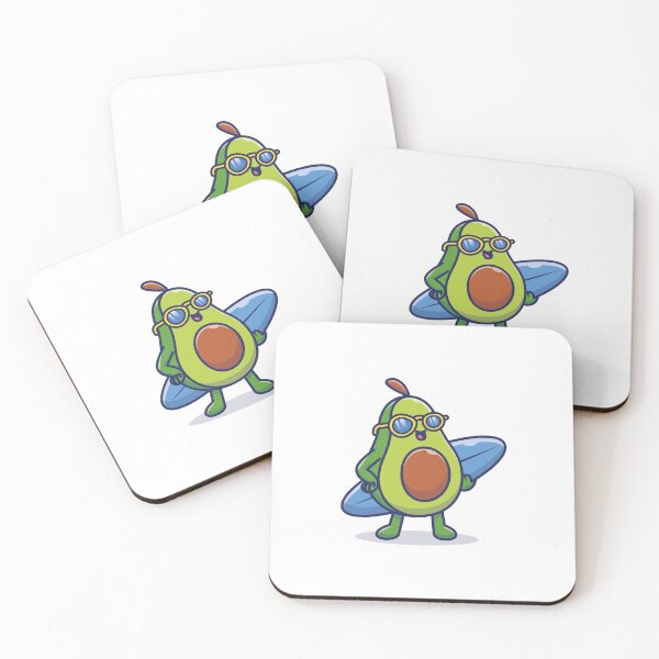 Item preview, Cute Avocado With Surfboard designed and sold by Haxino.