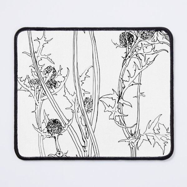 Item preview, Thistle Line Drawing designed and sold by CatbellyDesigns.