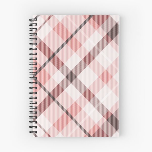 Item preview, Plaid twill pattern in diagonal texture coral and brown designed and sold by STORHAMIDO.