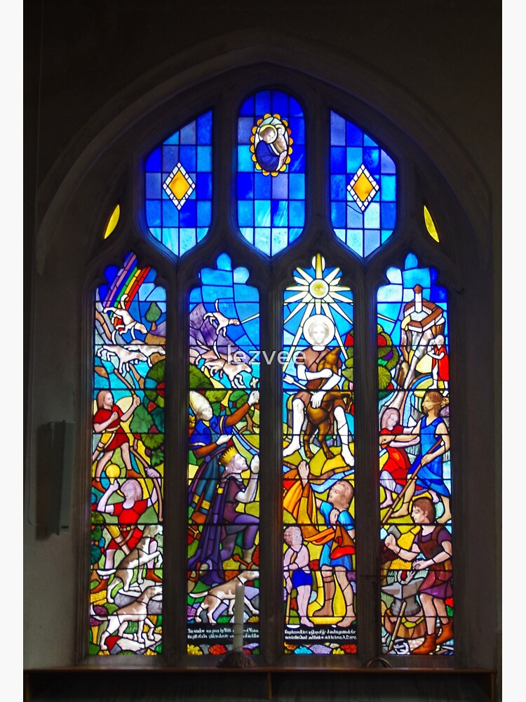 "Church Window, Kingskerswell" Sticker by lezvee Redbubble