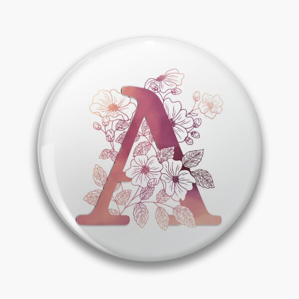 Item preview, A | Initial | Personalize | Pink designed and sold by AdoptKM.