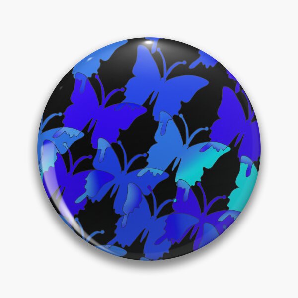 Item preview,   Butterflies blue, lilac, black, sky  retro 80s and 70s, art by Miguel Matos Official designed and sold by MiguelMatosArt.