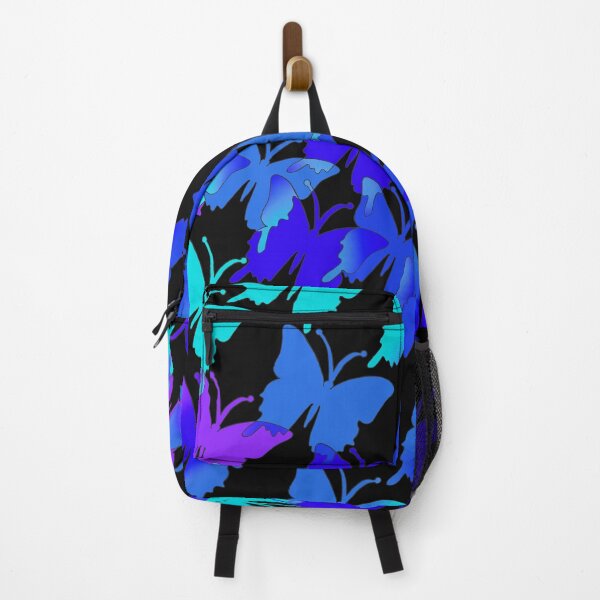 Item preview,   Butterflies blue, lilac, black, sky  retro 80s and 70s, art by Miguel Matos Official designed and sold by MiguelMatosArt.