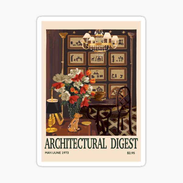 Item preview, Inspired in Architectural Digest vintage Cover 1973 designed and sold by Ainhoa Abad.