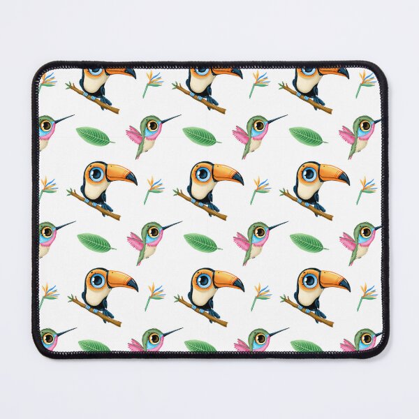 Item preview, toucans and hummingbirds on branches designed and sold by Proud Pro Gifts.