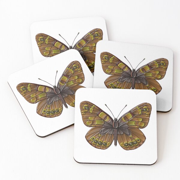 Item preview, Brown tropical plastic butterfly designed and sold by Elonium.