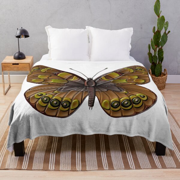 Item preview, Brown tropical plastic butterfly designed and sold by Elonium.