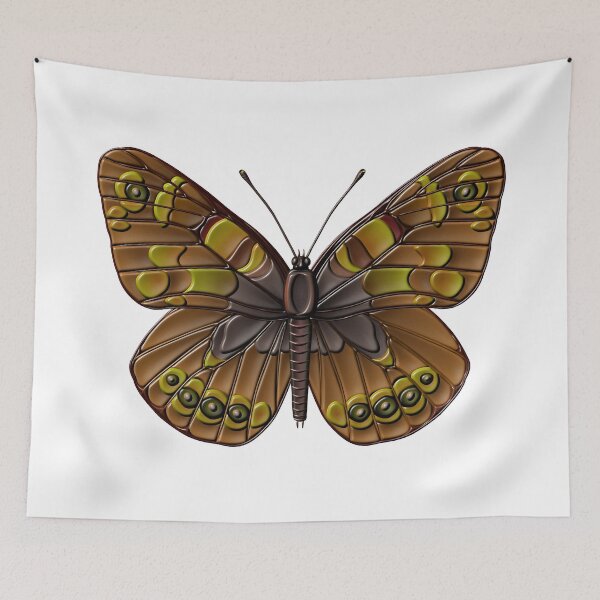 Item preview, Brown tropical plastic butterfly designed and sold by Elonium.