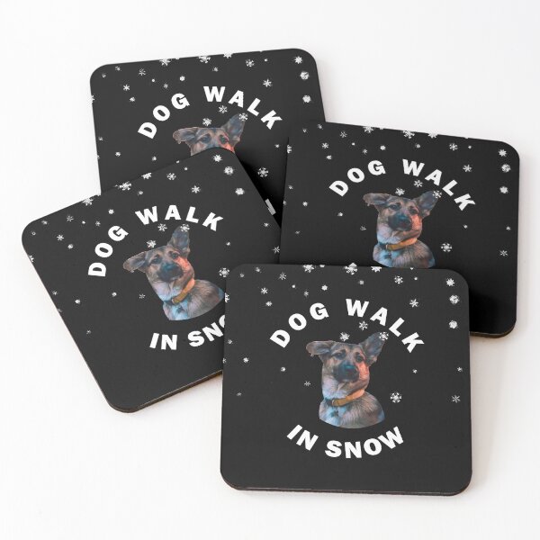 Item preview, German Shepherd Dog Walk In Snow designed and sold by apuppyfeed.