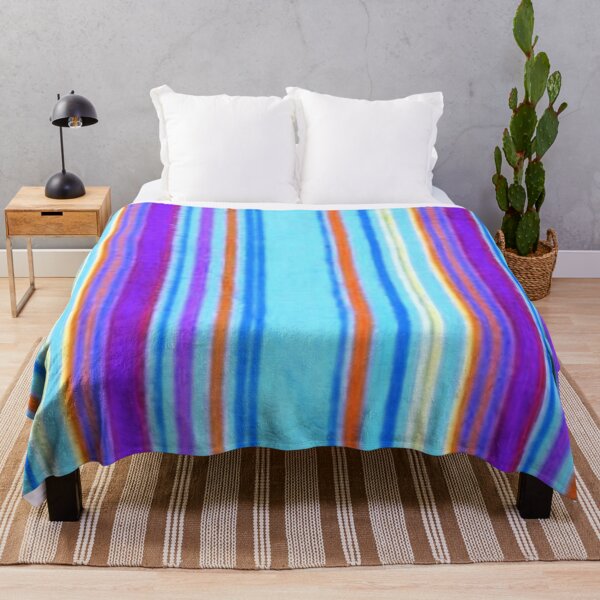 Item preview, Retro Primitive Grunge Stripe Blue designed and sold by SaraValor.