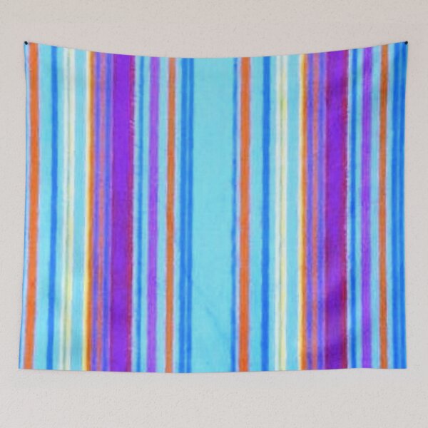 Item preview, Retro Primitive Grunge Stripe Blue designed and sold by SaraValor.