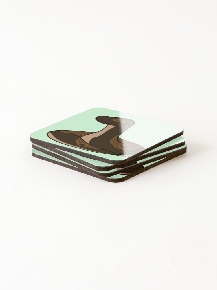 Thumbnail 4 of 5, Coasters (Set of 4), Ball python designed and sold by Drawingsnake.