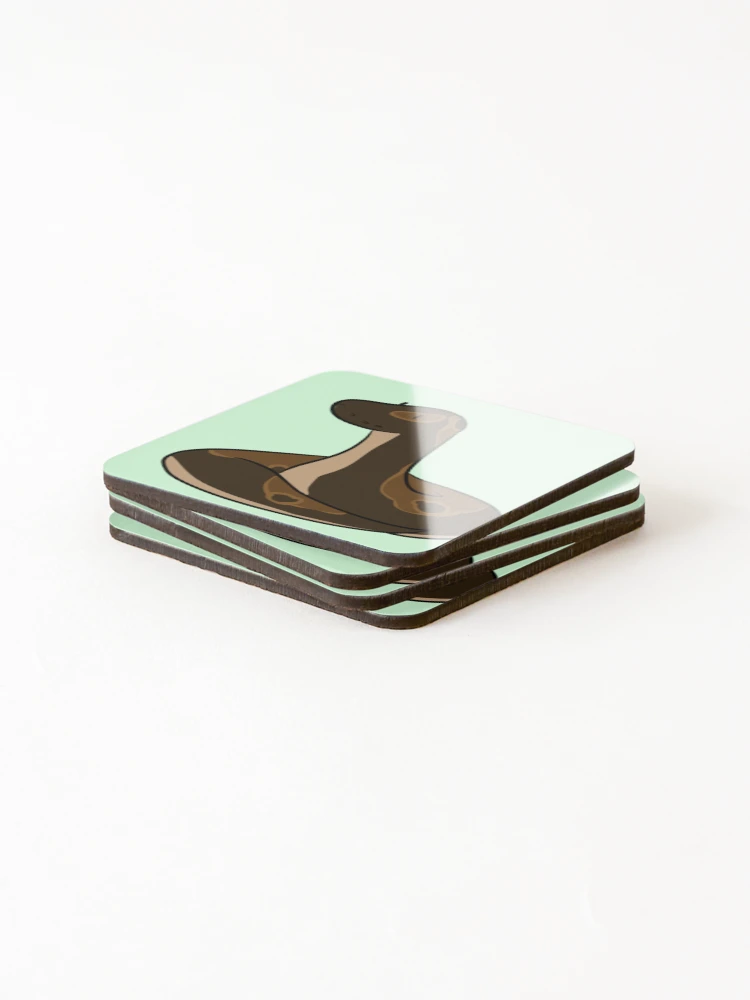 Thumbnail 4 of 5, Coasters (Set of 4), Ball python designed and sold by Drawingsnake.
