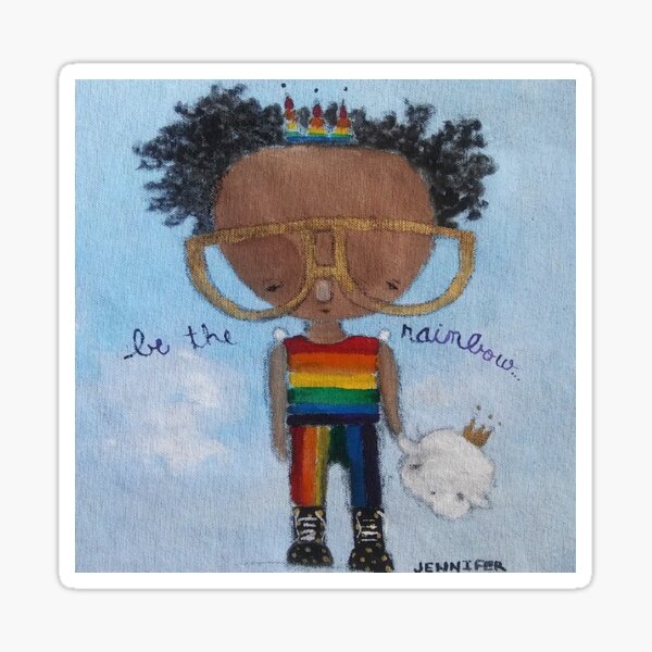 Be the rainbow, #88 of the 100 angels series Sticker