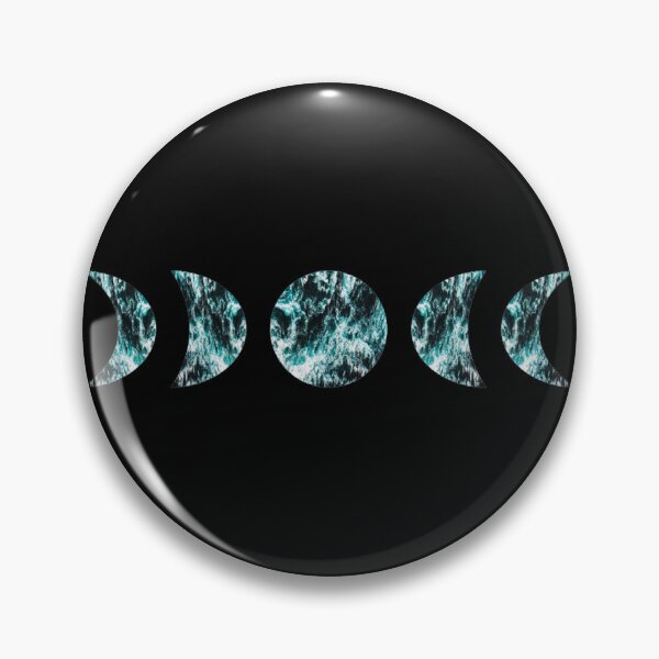 Item preview, Moon Phases Ocean (black background) designed and sold by Yellow-Eyes.