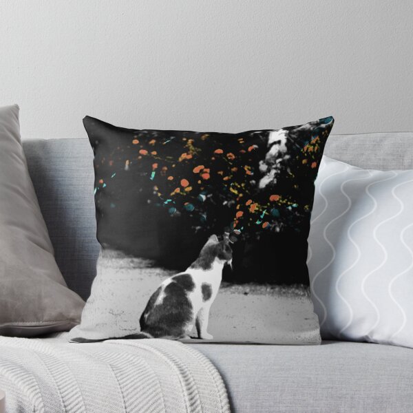 Item preview, Cat with flowers designed and sold by MelissaChalhoub.