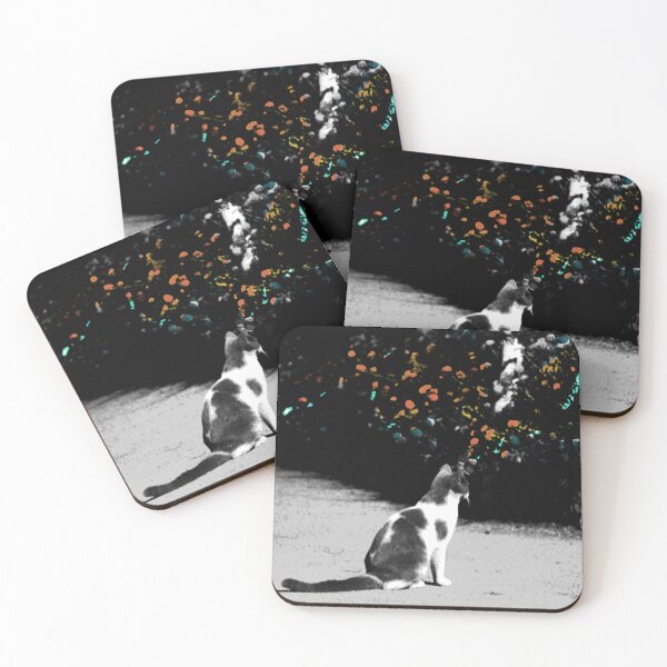 Item preview, Cat with flowers designed and sold by MelissaChalhoub.