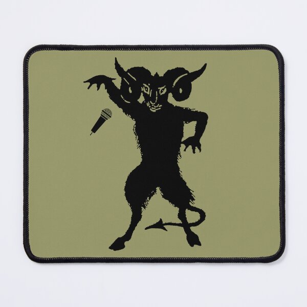 Item preview, Demon horned goat (black) mic drop funny designed and sold by SolidEarthArt.