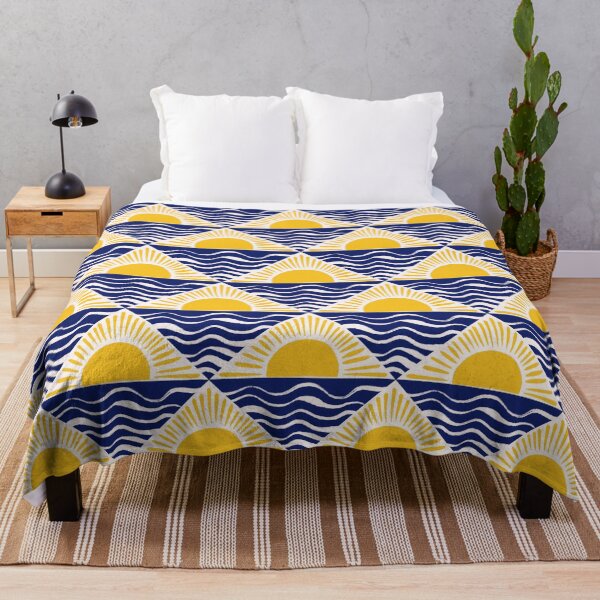 Item preview, Sunset at Sea Yellow Sun Boho Pattern designed and sold by trajeado14.