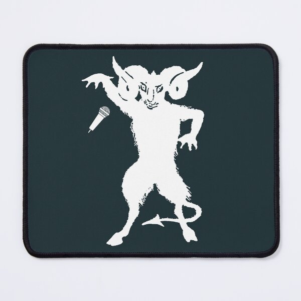 Item preview, Demon horned goat (white) mic drop funny designed and sold by SolidEarthArt.