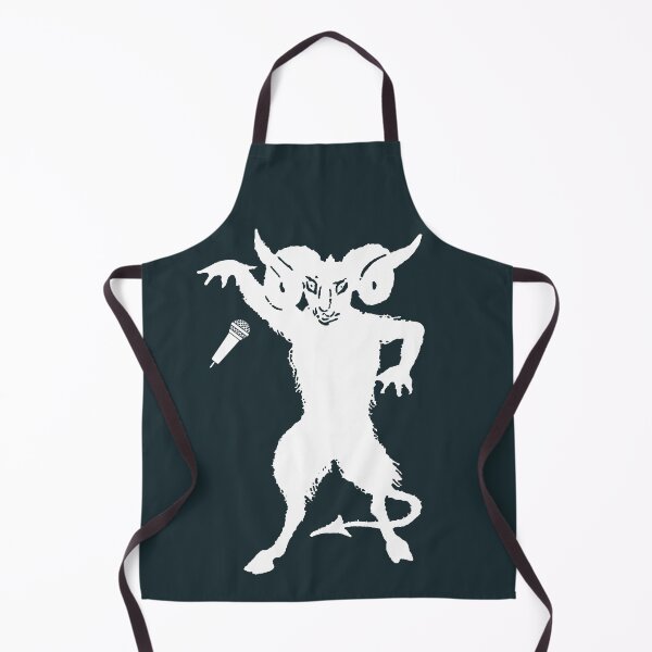 Item preview, Demon horned goat (white) mic drop funny designed and sold by SolidEarthArt.