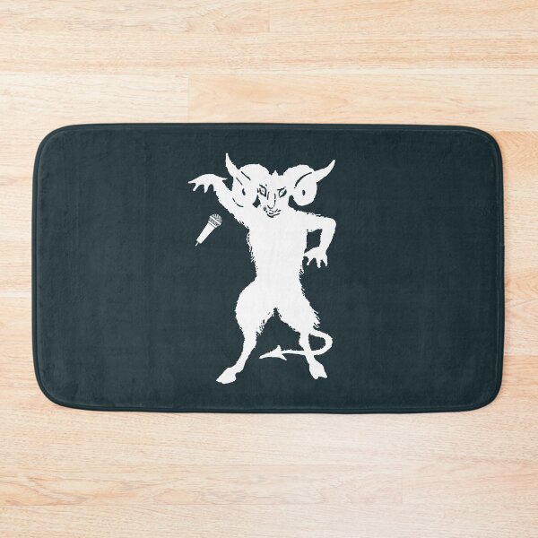 Item preview, Demon horned goat (white) mic drop funny designed and sold by SolidEarthArt.