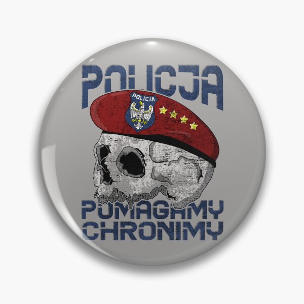 Item preview, Polish Police Poland Skull Policja #1696 designed and sold by Rare-Militia.