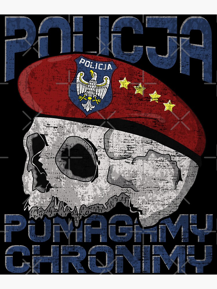"Polish Police Poland Skull Policja 1696" Sticker for Sale by Rare