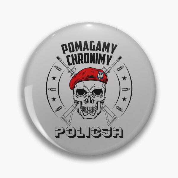 Item preview, Polish Police Poland Skull Policja #1697 designed and sold by Rare-Militia.