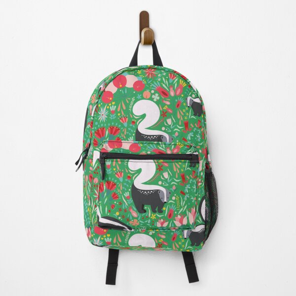 Item preview, skunk pattern among flowers and fruits designed and sold by Proud Pro Gifts.