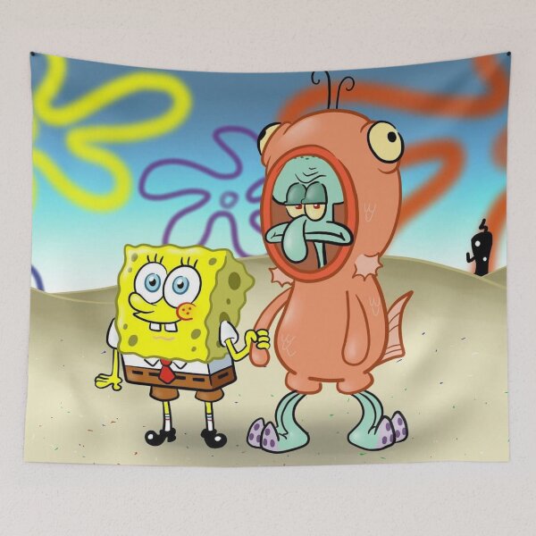 Item preview, SpongeBob SquarePants and Squidward Tentacles designed and sold by darcyartsy.