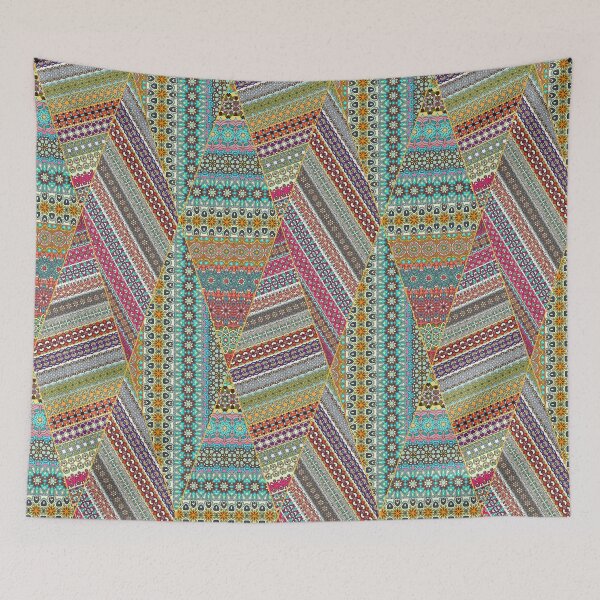 Item preview, Colorful abstract tile pattern design by Somberlain designed and sold by Somberlain.