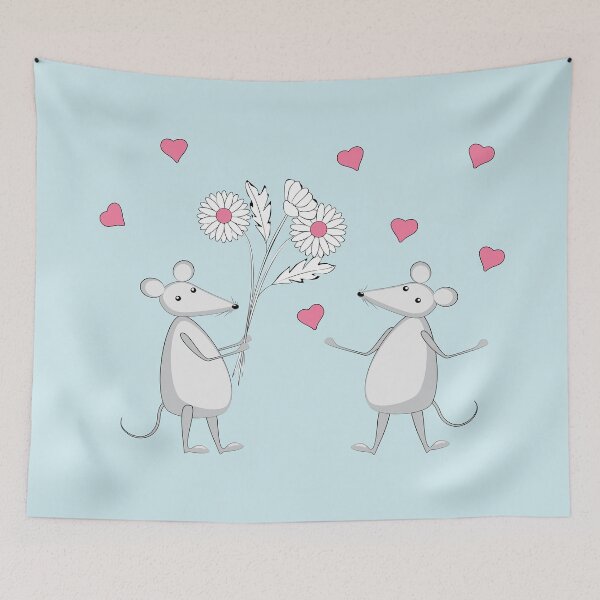 Item preview, couple enamored mice designed and sold by AlinNova.