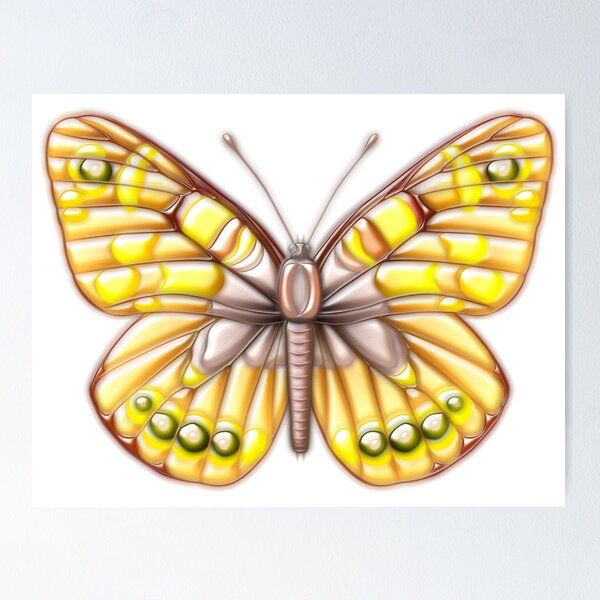 Item preview, Yellow tropical butterfly designed and sold by Elonium.