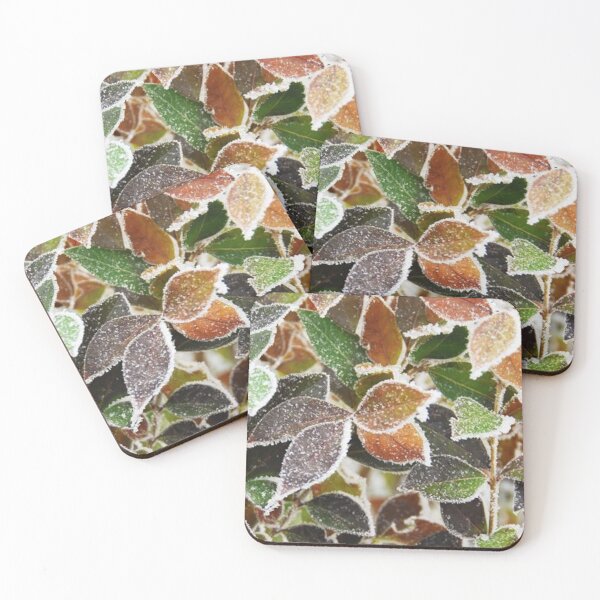 Item preview, leaves in winter frost designed and sold by Shopster381.