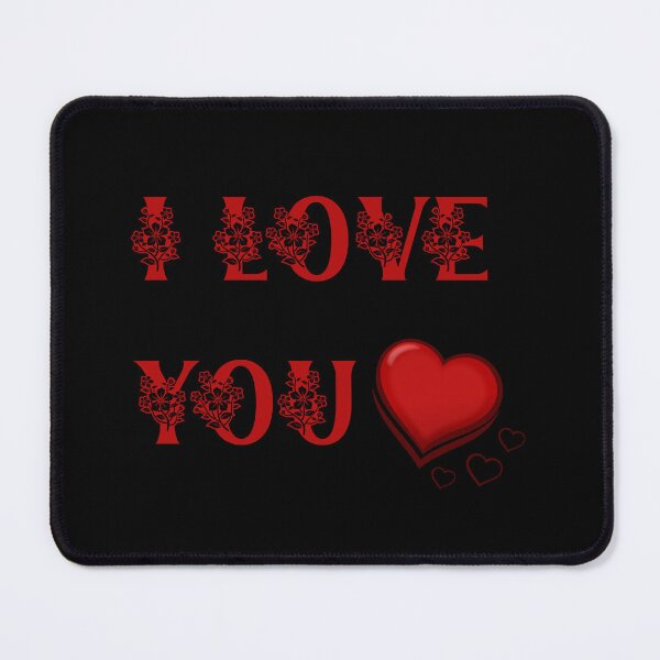 Item preview, I love you with hearts on Black BG designed and sold by LoloTrends.