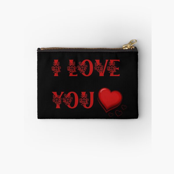 Item preview, I love you with hearts on Black BG designed and sold by LoloTrends.